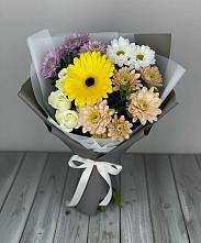 Букет цветов из:  Розы, Герберы и Хризантемы #REPLACE_PRED# Тутаеве