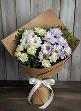 Букет цветов из:  Хризантемы и Розы в Тутаеве