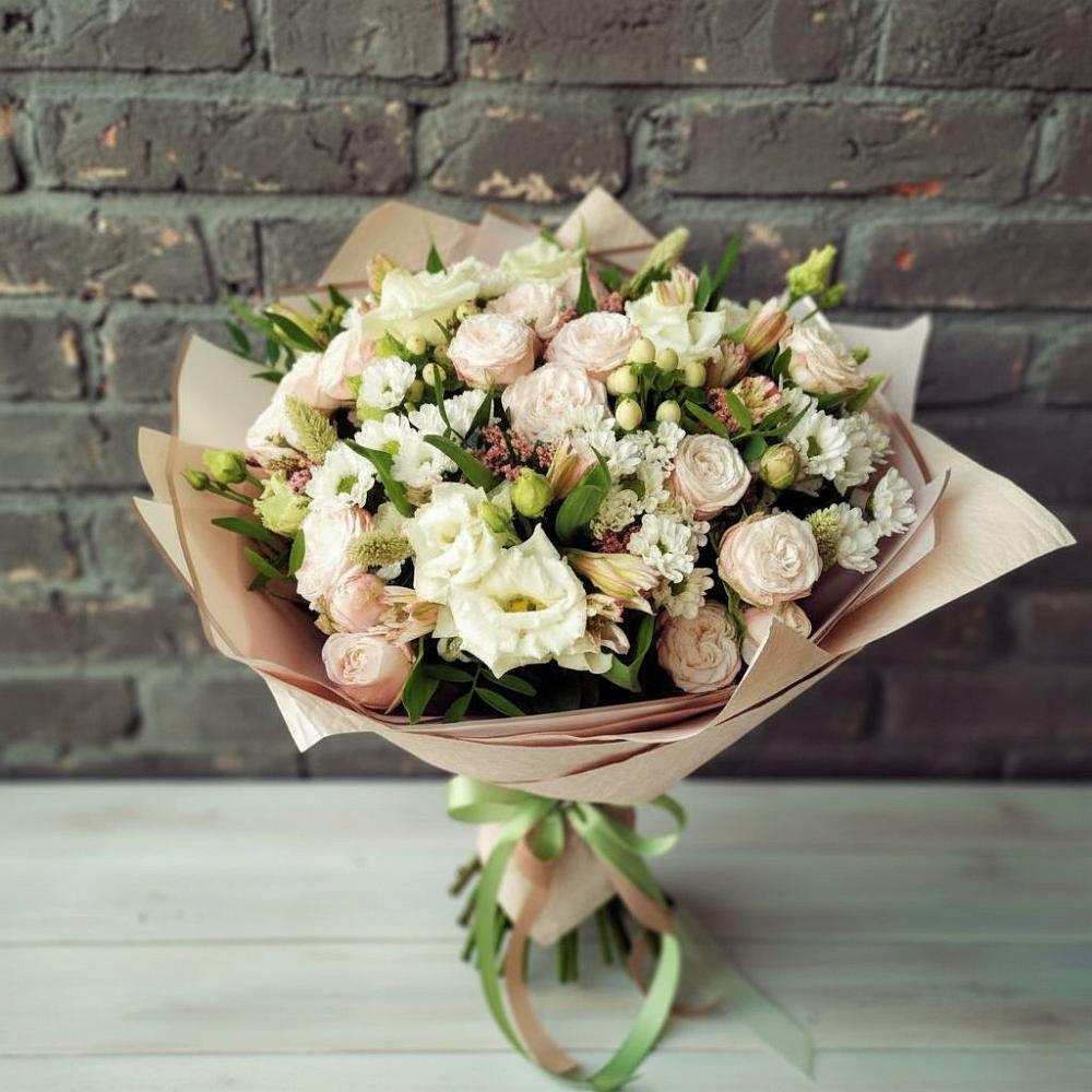 Букет цветов из: Альстромерии, Розы и Хризантемы в Тутаеве