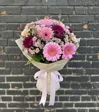 Букет цветов из:  Герберы и Хризантемы в Тутаеве