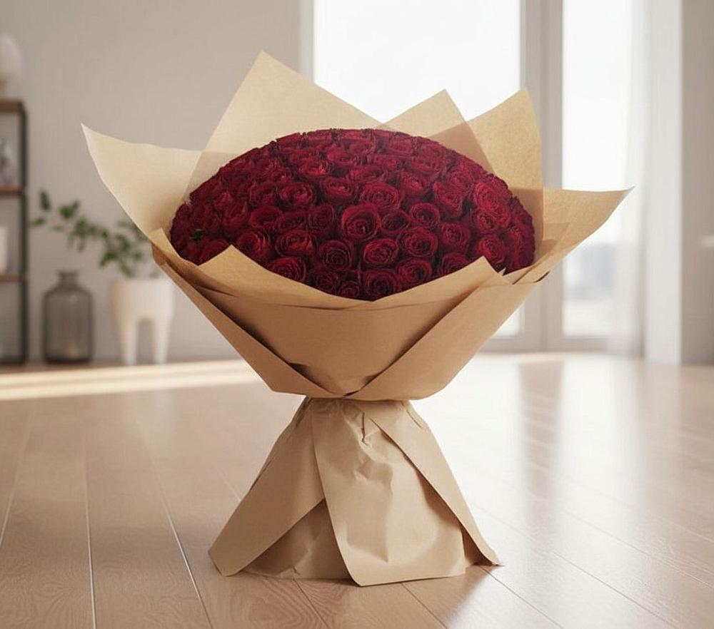 Букет 101 Красная роза в Тутаеве