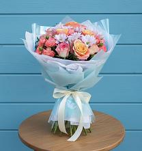 Букет цветов из:  Хризантемы и Розы в Тутаеве