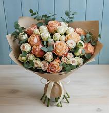 Букет цветов из:  Альстромерии и Розы в Тутаеве