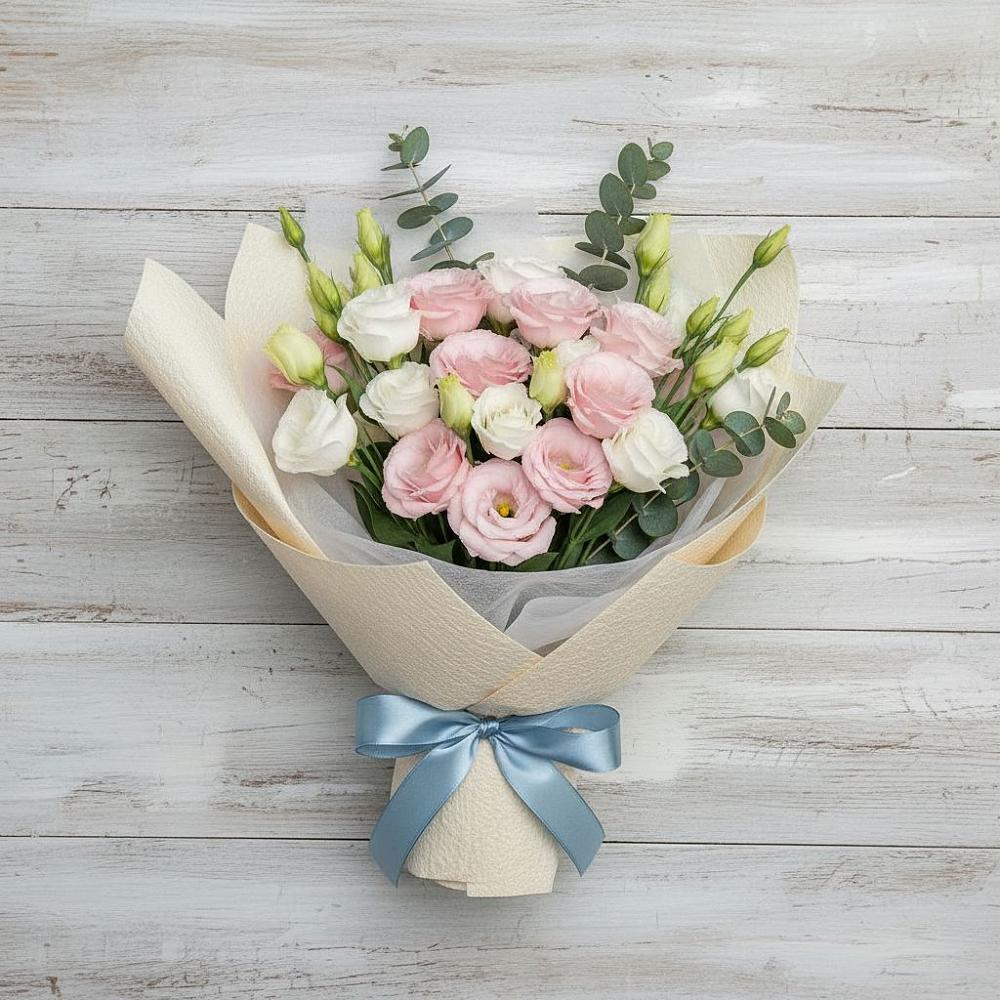 Букет цветов из: Лизиантусы в Тутаеве